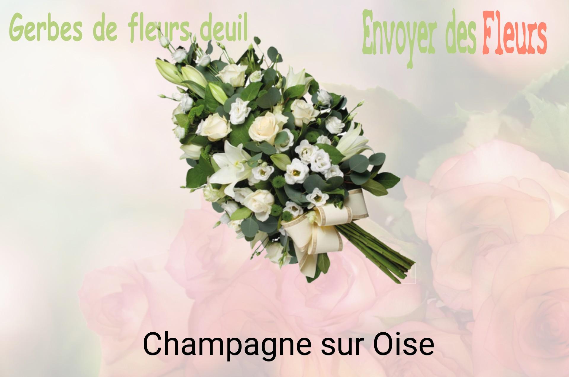 Gerbe de fleurs de deuil livrée à Champagne-sur-Oise